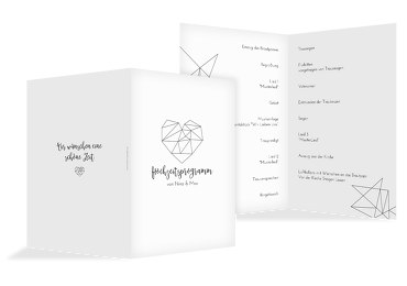 Hochzeit Kirchenheft straight heart