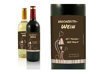 Hochzeit Flaschenetiketten Wir heiraten