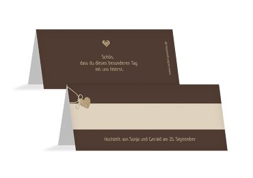 Hochzeit Tischkarte natürlich Ja