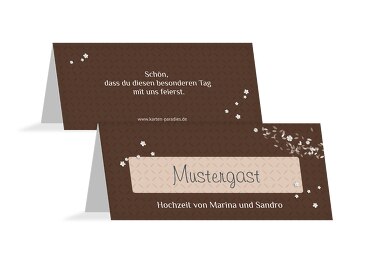 Hochzeit Tischkarte romantic flower