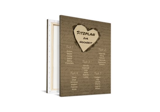 Sitzplan Herzensgedicht braunmatsch 400x600mm