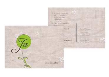 Hochzeit Antwortkarte Fantasyflower