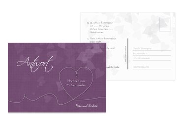Hochzeit Antwortkarte ewiges Band