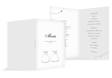 Hochzeit Menükarte dresses