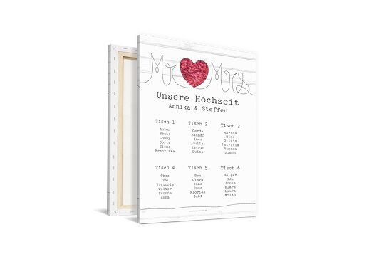 Sitzplan Mr&Mrs PinkLeuchtend 400x600mm