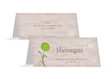 Hochzeit Tischkarte Fantasyflower