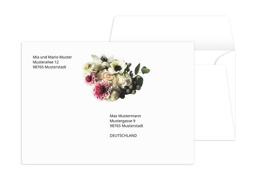 Umschlag Bouquet Lilarosa 161x114mm