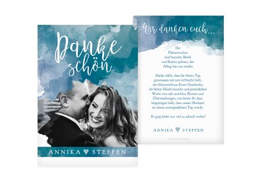 Hochzeit Dankeskarte Aquarell