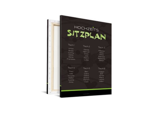 Sitzplan wilde Herzen Grasgruen 400x600mm