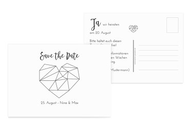 Save-the-Date straight heart