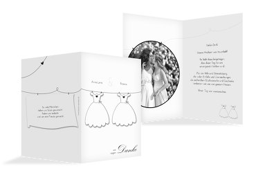 Hochzeit Dankeskarte dresses