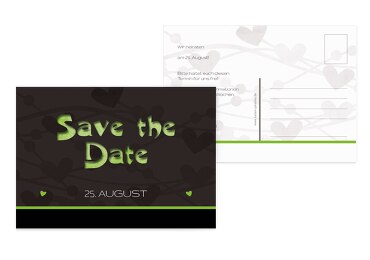 Hochzeit Save the Date wilde Herzen