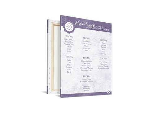 Sitzplan Hochzeitspass Lilamatt 400x600mm
