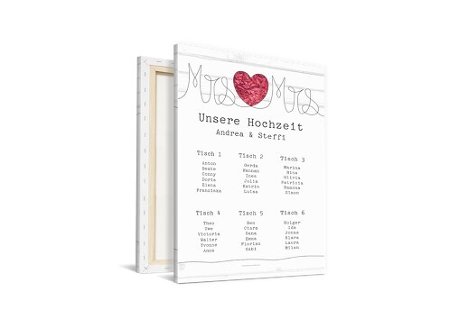 Sitzplan Mrs&Mrs PinkLeuchtend 400x600mm