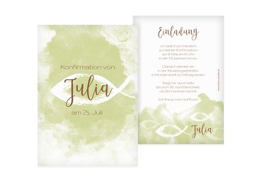 Konfirmation Einladung Aquarelltraum