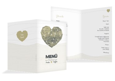 Hochzeit Menükarte Sternenbild