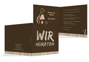 Hochzeit Einladung Wir heiraten