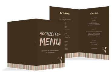 Hochzeit Menükarte Wir heiraten