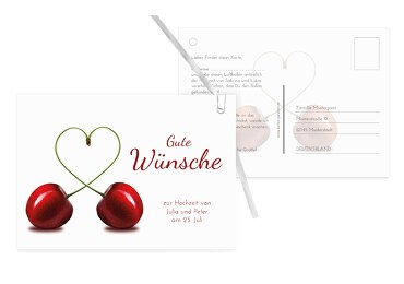 Hochzeit Ballonkarte Kirsche
