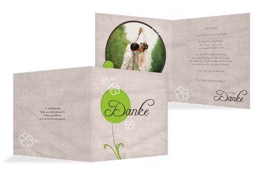 Hochzeit Dankeskarte Fantasyflower