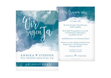 Hochzeitseinladung Aquarell