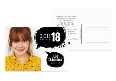 Geburtstagseinladung Sprechblase
