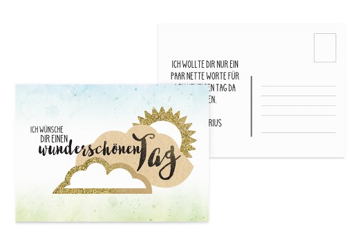 Spruchkarte Tag Weiß 148x105mm
