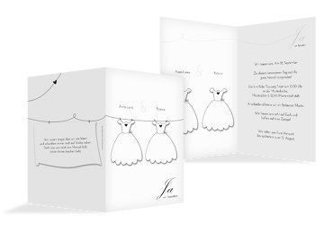 Hochzeit Einladungskarte dresses