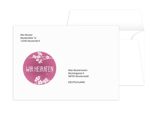 Umschlag Cherry Blossom Pinkrosa 161x114mm