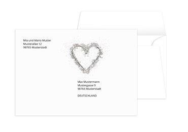 Umschlag glamour heart