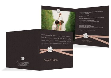 Hochzeit Dankeskarte sanfte Blüte
