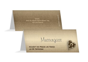 Hochzeit Tischkarte Herzensgedicht