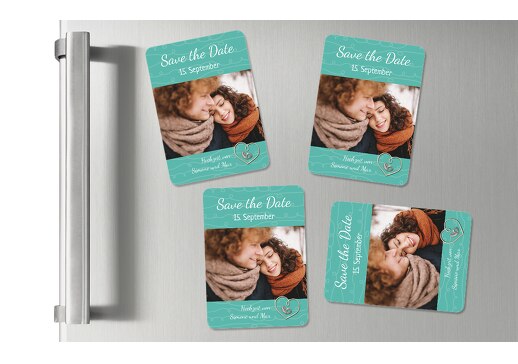 Magnet erfüllte Liebe AquaTürkis 55x77mm