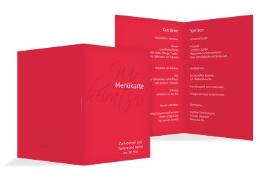 Hochzeit Menükarte Liebesbrief