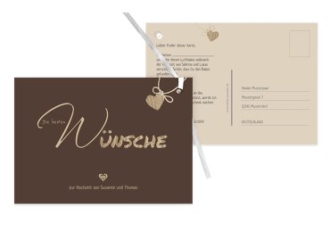 Hochzeit Ballonkarte natürlich Ja