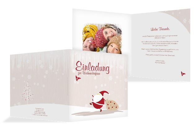Foto Einladung Weihnachtsmann