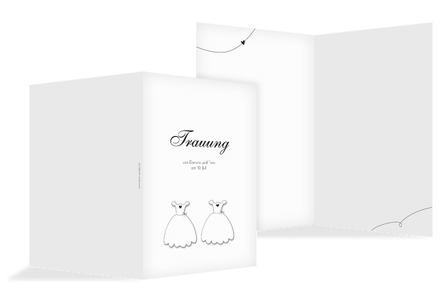 Hochzeit Kirchenheft Umschlag dresses