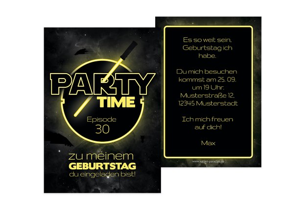 Geburtstagseinladung Partytime 30