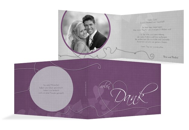 Hochzeit Dankeskarte ewiges Band