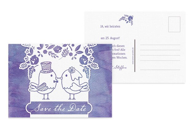 Save-the-Date Vogelpaar
