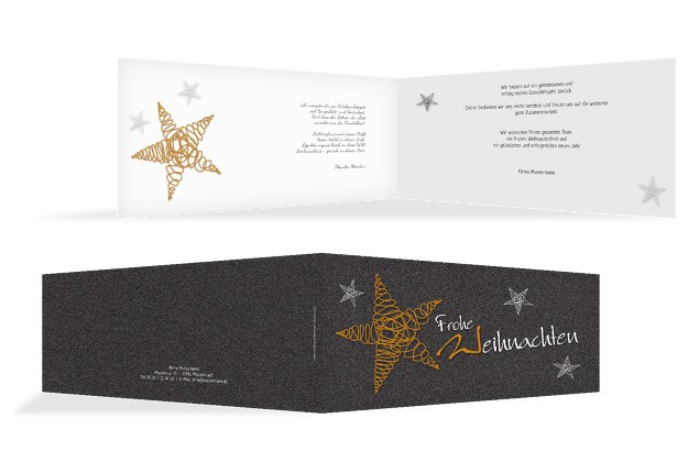 Grußkarte curly star