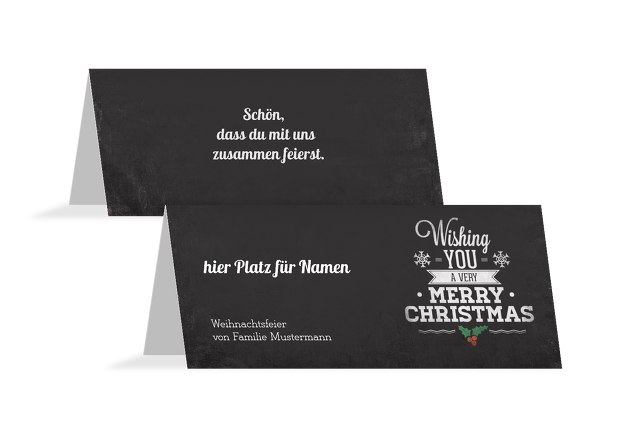 Tischkarte Merry Christmas