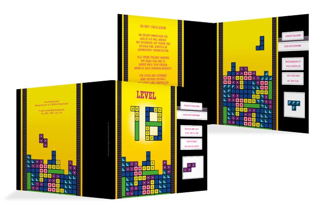 Geburtstagskarte 8bit Game 18