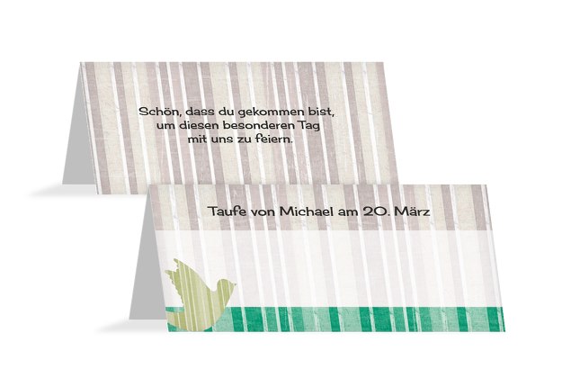 Tischkarte Streifenharmonie