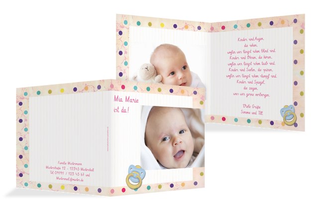 Babykarte Smarties