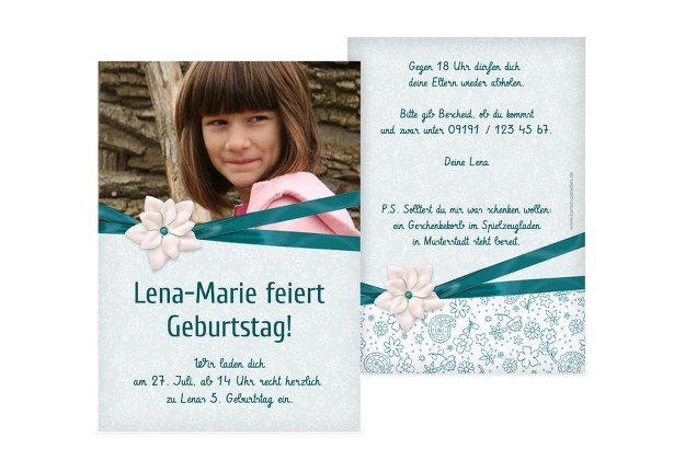 Einladung zum Kindergeburtstag Foto Jasmin