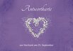 Ansicht 2 - Hochzeit Antwortkarte glamour heart