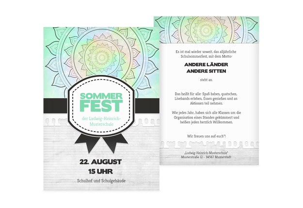 Einladung Sommerfest Psychedelic