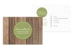 Antwortkarte Vintage Holz