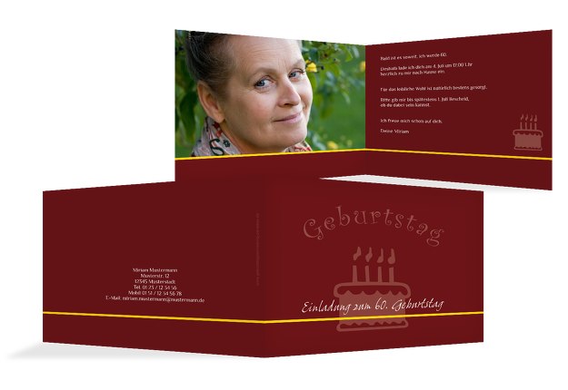 Einladung colour-contrasting 60 Foto